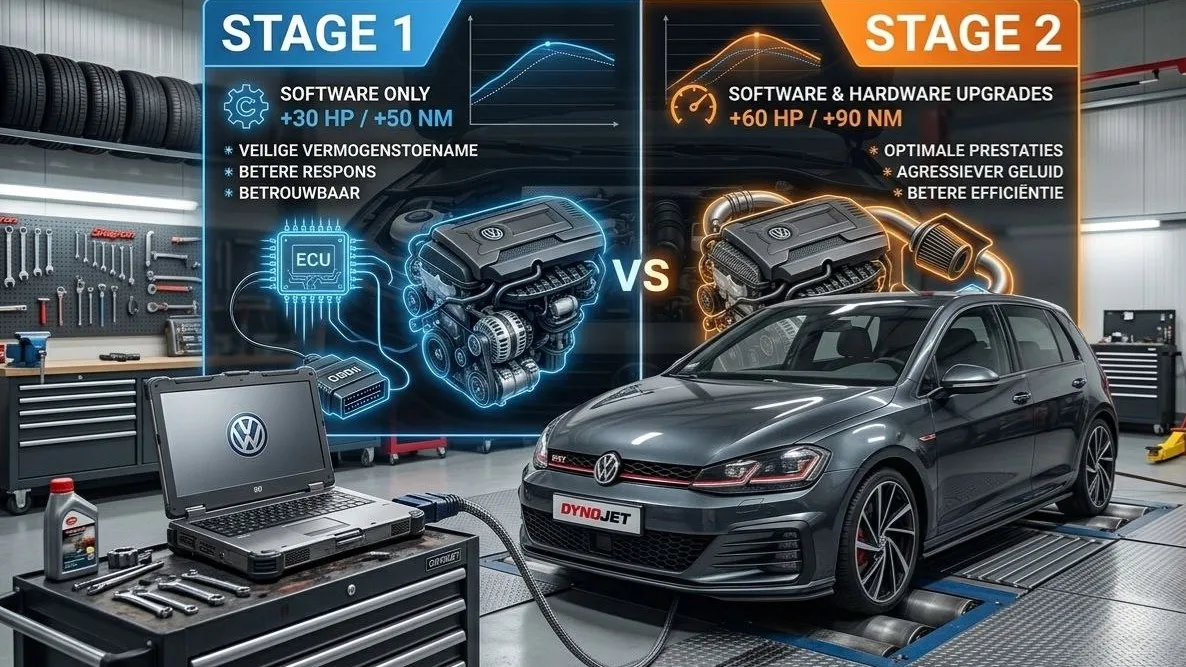 Stage 1 vs Stage 2 chiptuning: wat is het verschil?