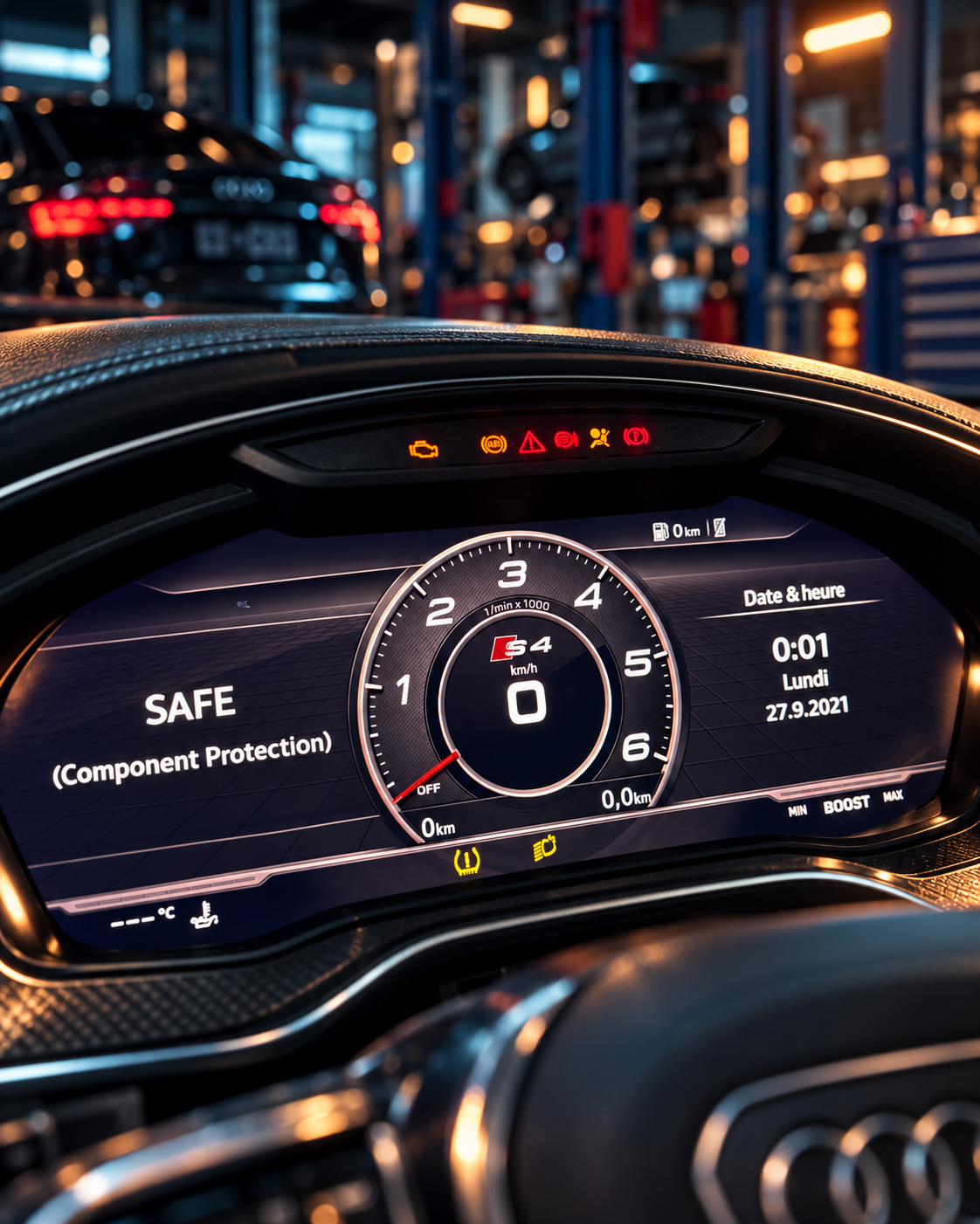 Digitaal instrumentenpaneel van een Audi S4